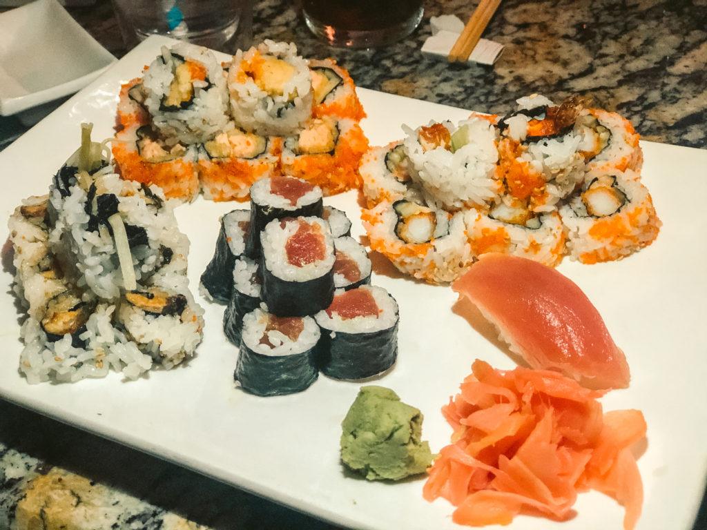 Variety of sushi rolls from Kiyoshi's Sushi in Sarasota, Florida