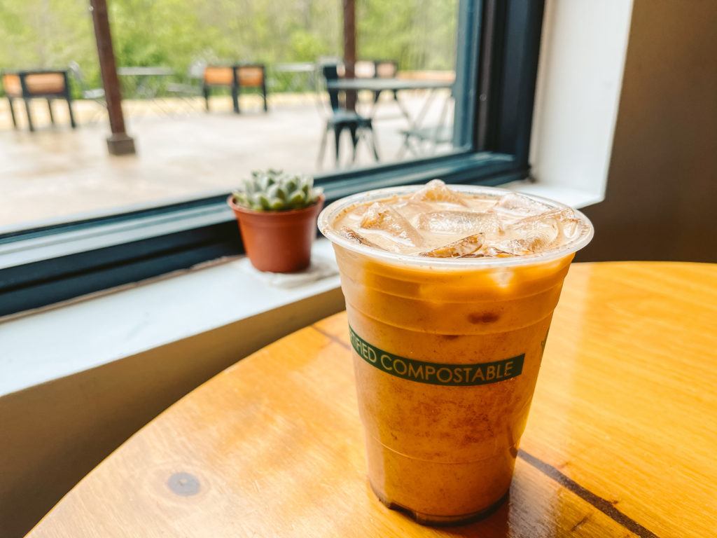 Iced latte from Old Pine Coffee Roasters - coffee shops in Northwest Arkansas