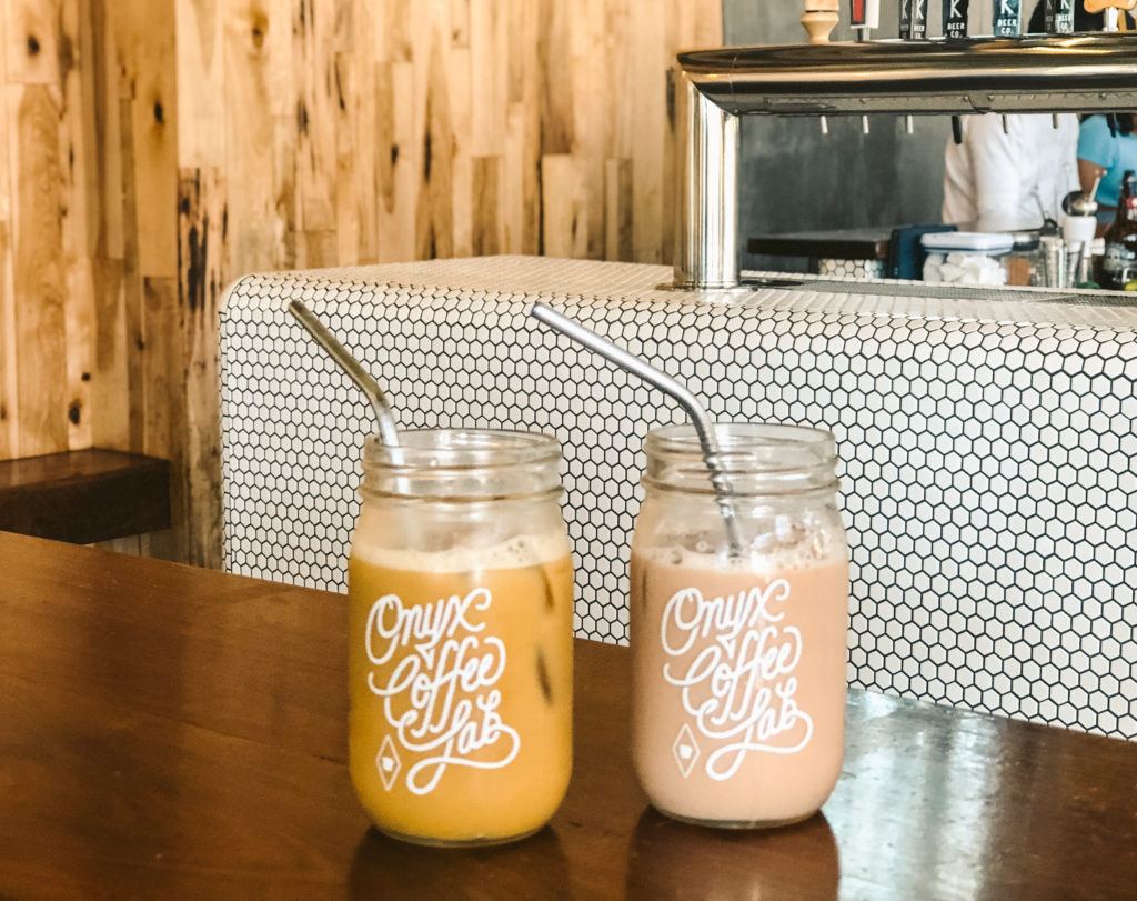 Two coffees from Onyx Coffee Lab in Northwest Arkansas - coffee shops in Northwest Arkansas