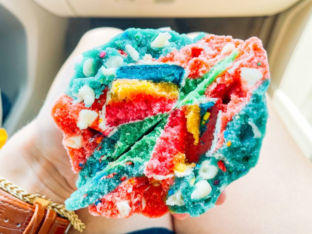 Rainbow chip cookie from Kookies & Kream in Sarasota, Florida - Sarasota desserts