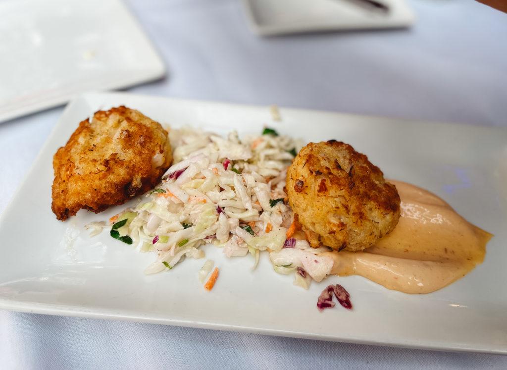 Crab and shrimp cakes from Duvals in Sarasota, Florida