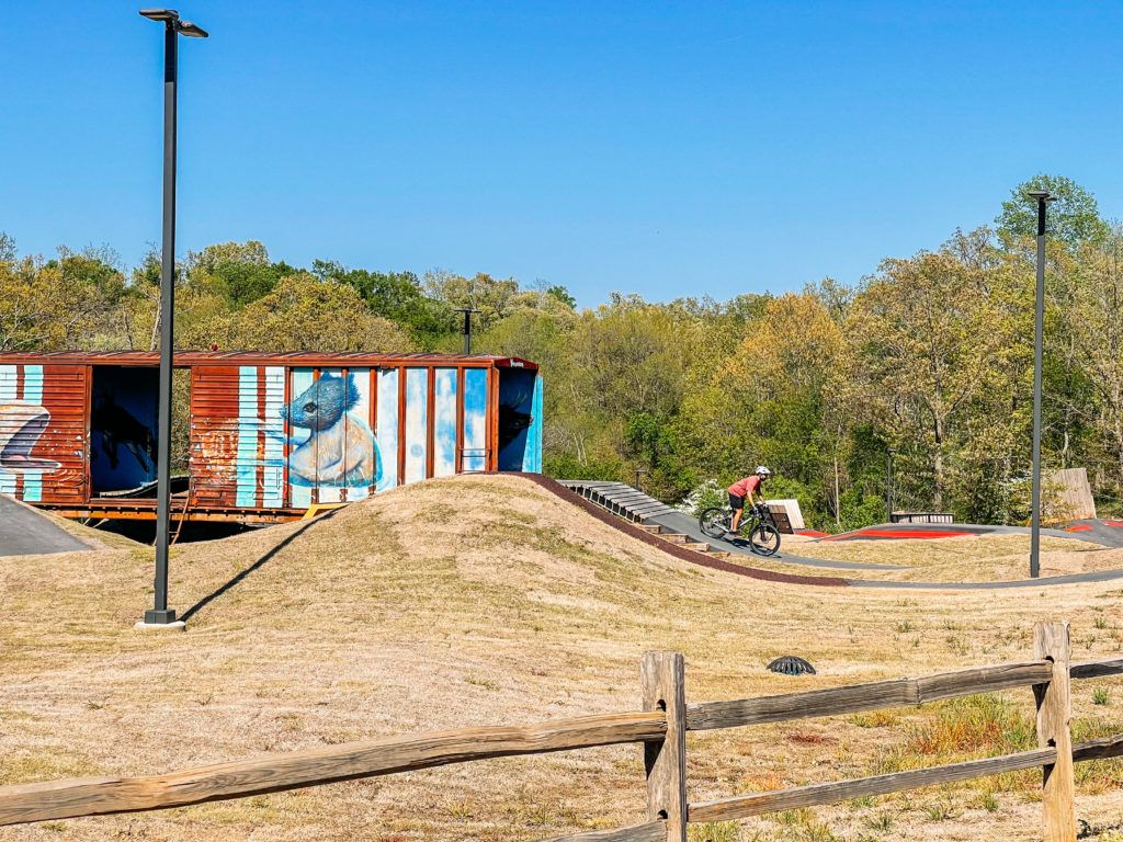 The Railyard pump track in Rogers, Arkansas