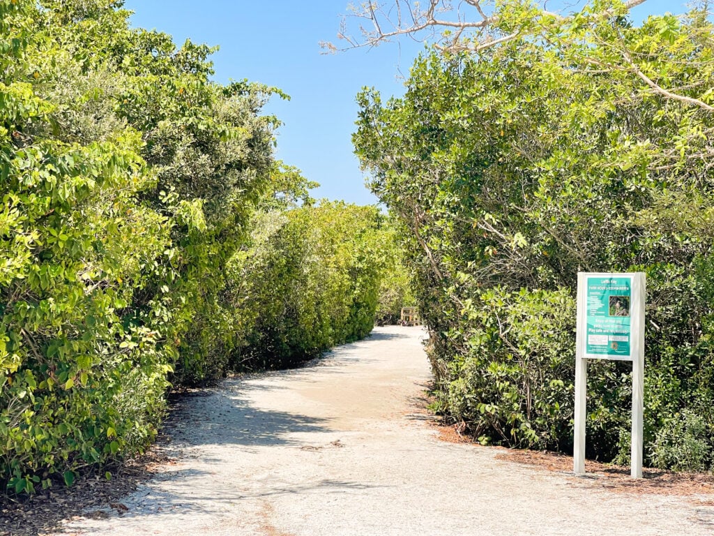 Entrance to Leffis Key Preserve on Anna Maria Island