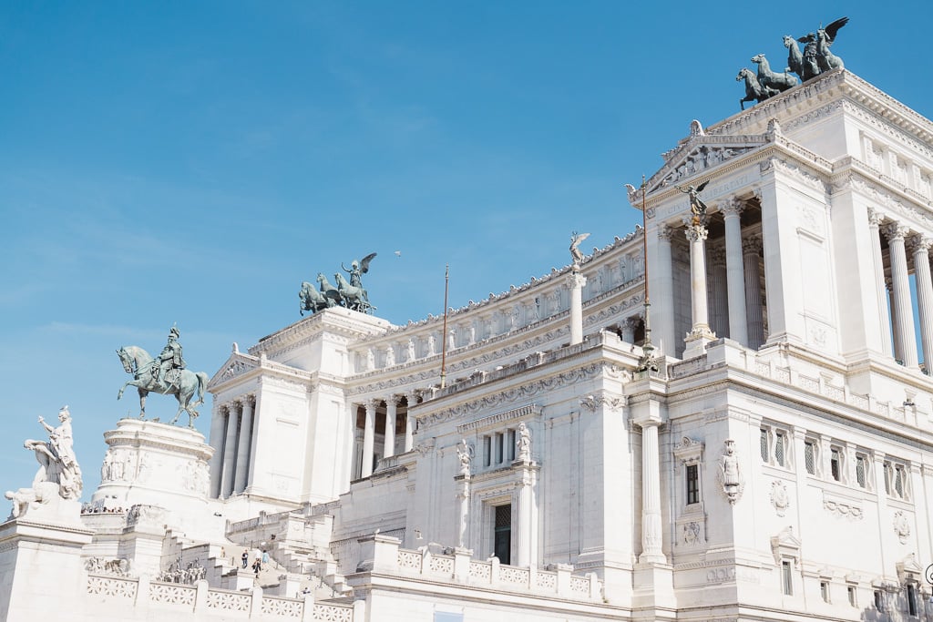 View of Altar of the Fatherland in Rome, Italy