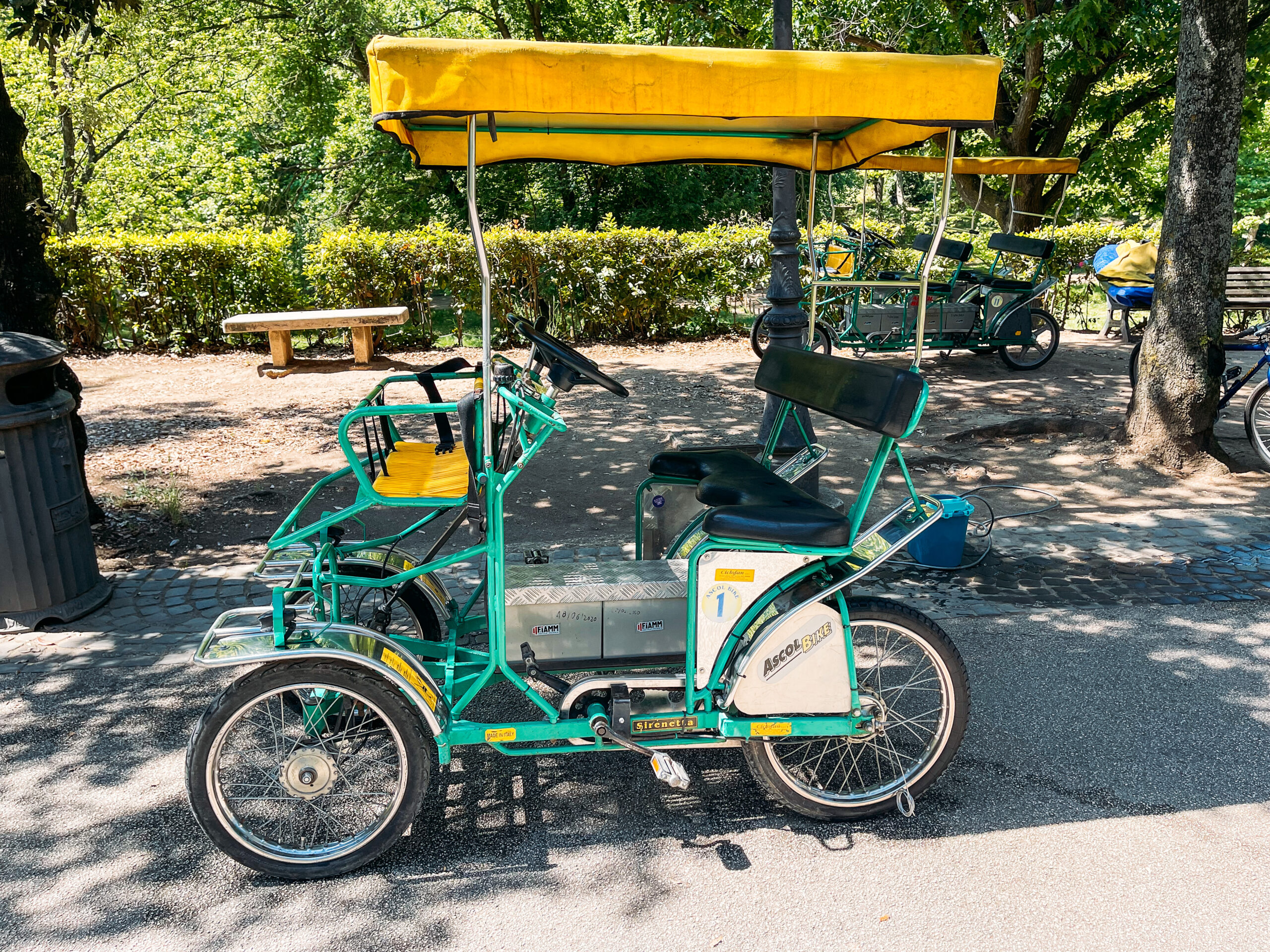 Bike rental from Ascor at Villa Borghese in Rome, Italy