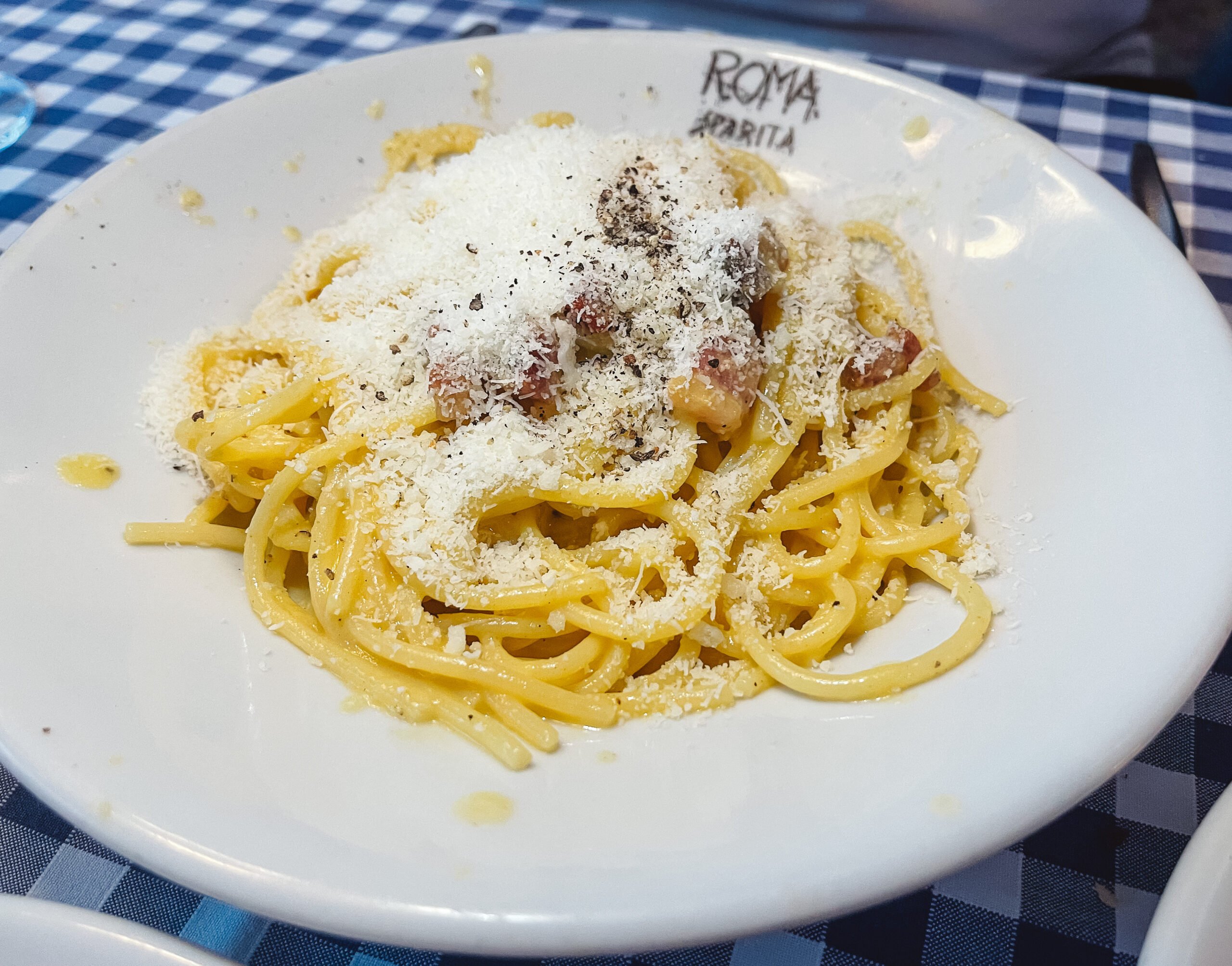 Carbonara from Roma Sparita in Rome, Italy.