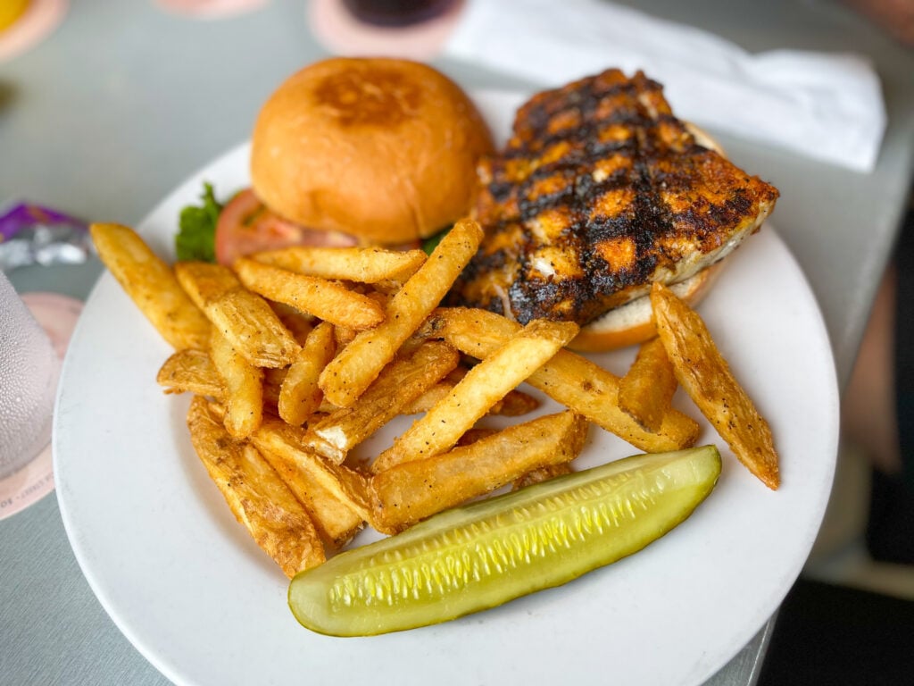 Grilled grouper sandwich from Daiquiri Deck in Sarasota.