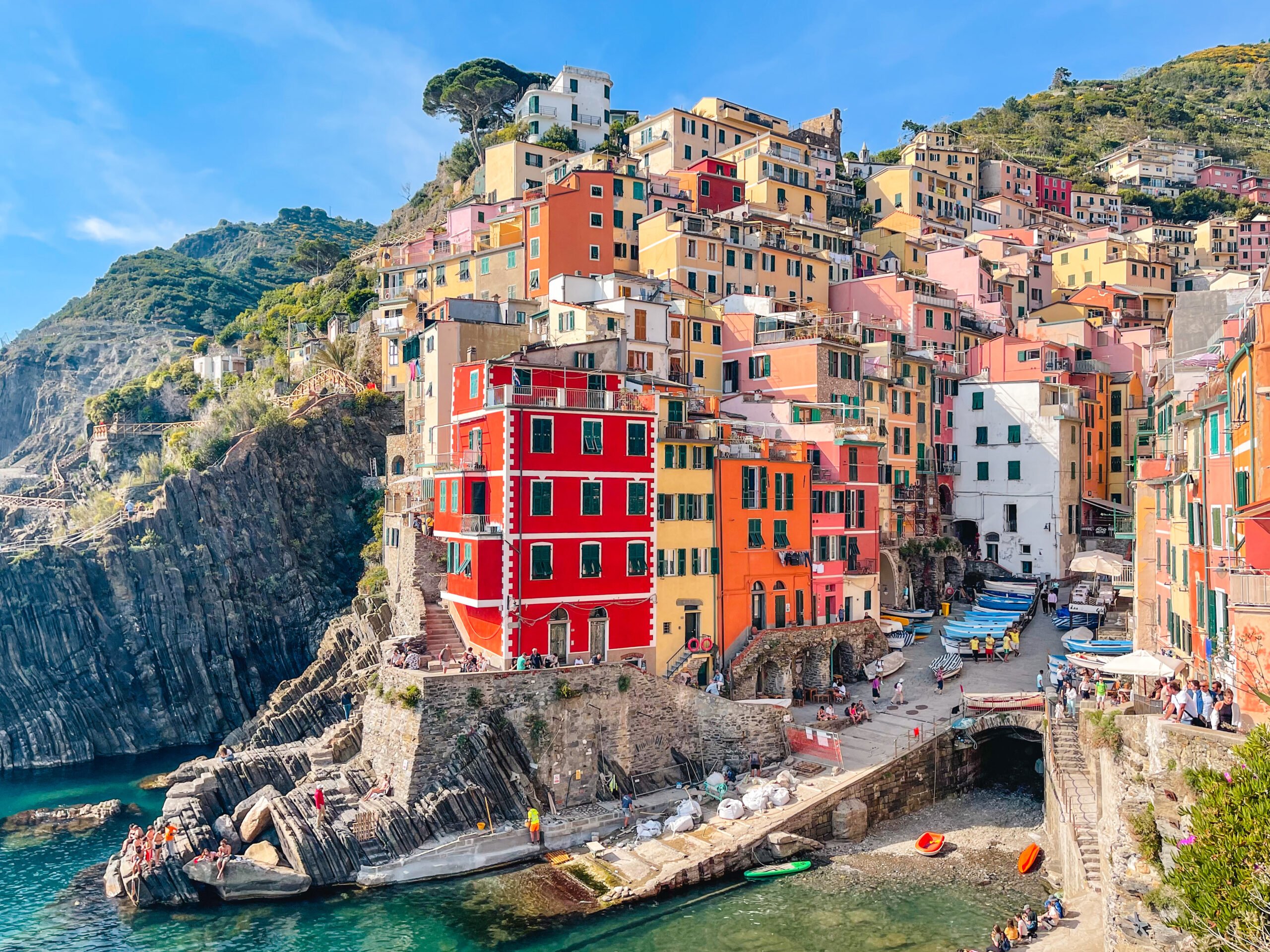 View of Riomaggiore in Cinque Terre, Italy