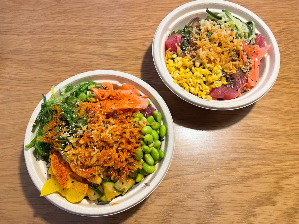 Poke bowls from FushiPoke in Sarasota