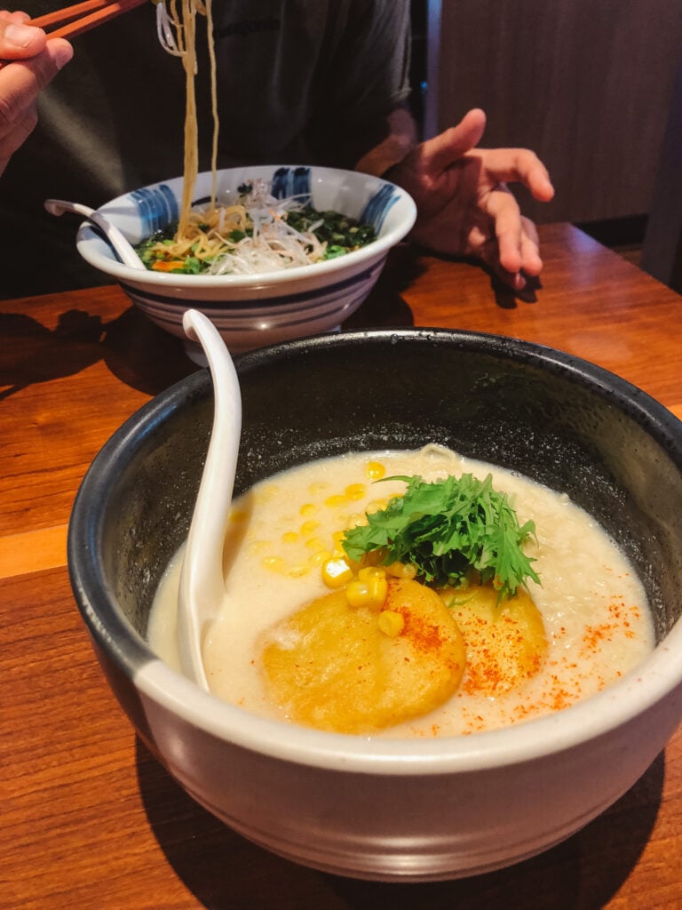 Vegetarian ramen from Ganso Asahikawa Ramen Ichikura in Asahikawa, Hokkaido