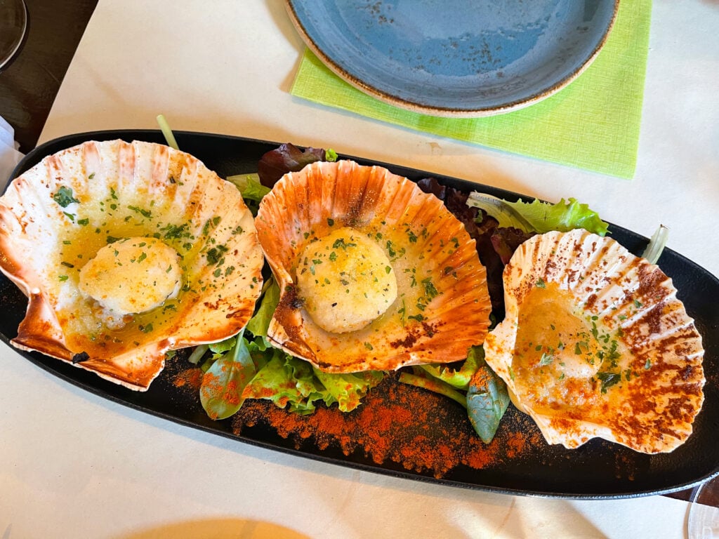 Scallops from Nevodi in Venice, Italy