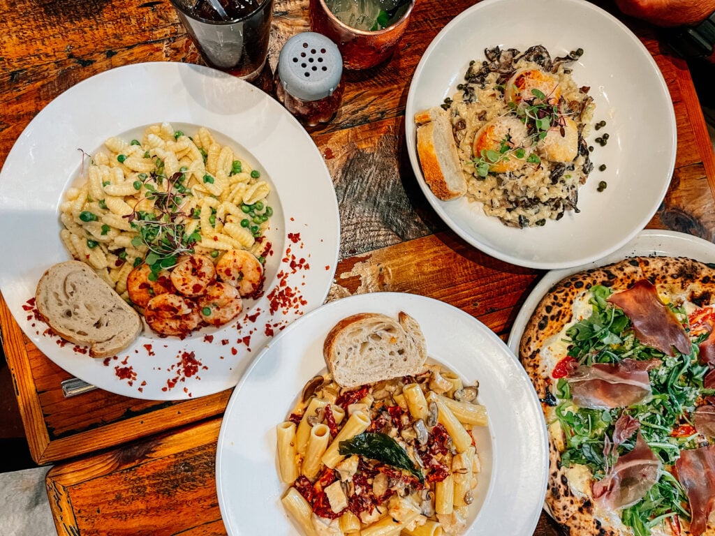 Selection of entrees from Bavaro's in Sarasota