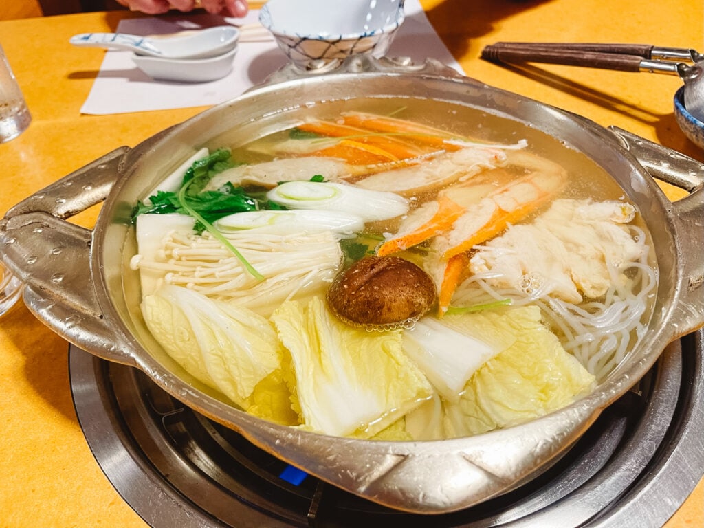 Crab hot pot from Kanidoraku - Japan