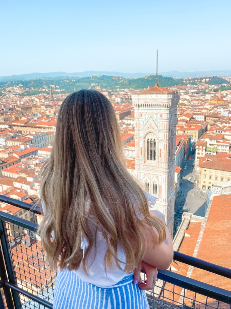 Top of the dom at Cathedral of Santa Maria del Fiore in Florence