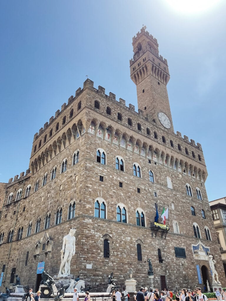 Outside of Palazzo Vecchio in Florence.