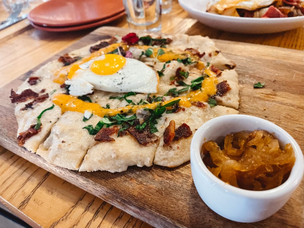 Breakfast flatbread from Boca in Sarasota