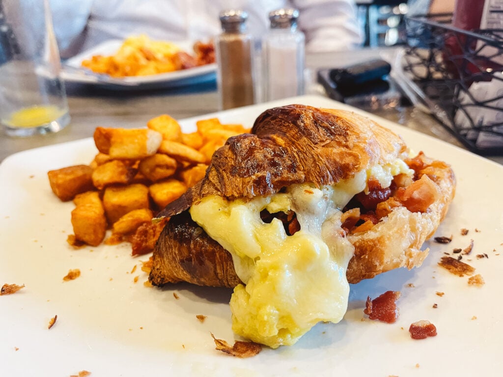 Croissant sandwich from Mademoiselle Paris in Sarasota