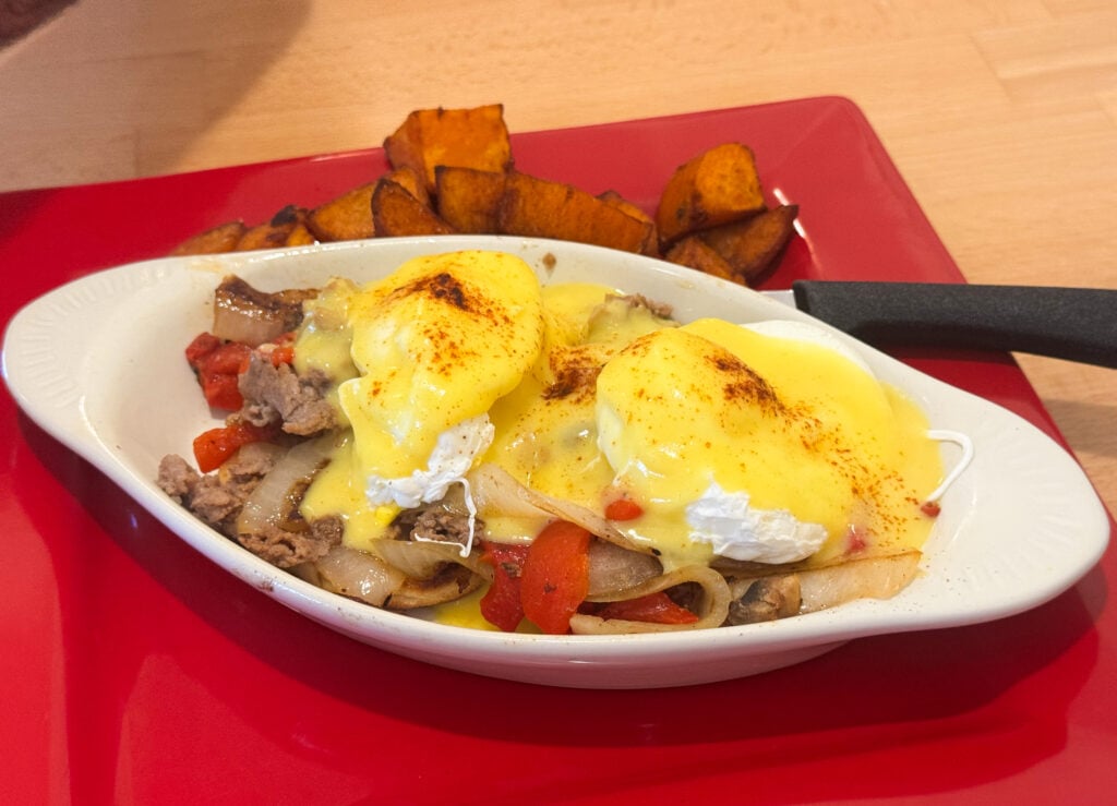 Eggs Benedict from The Toasted Mango Cafe in Sarasota