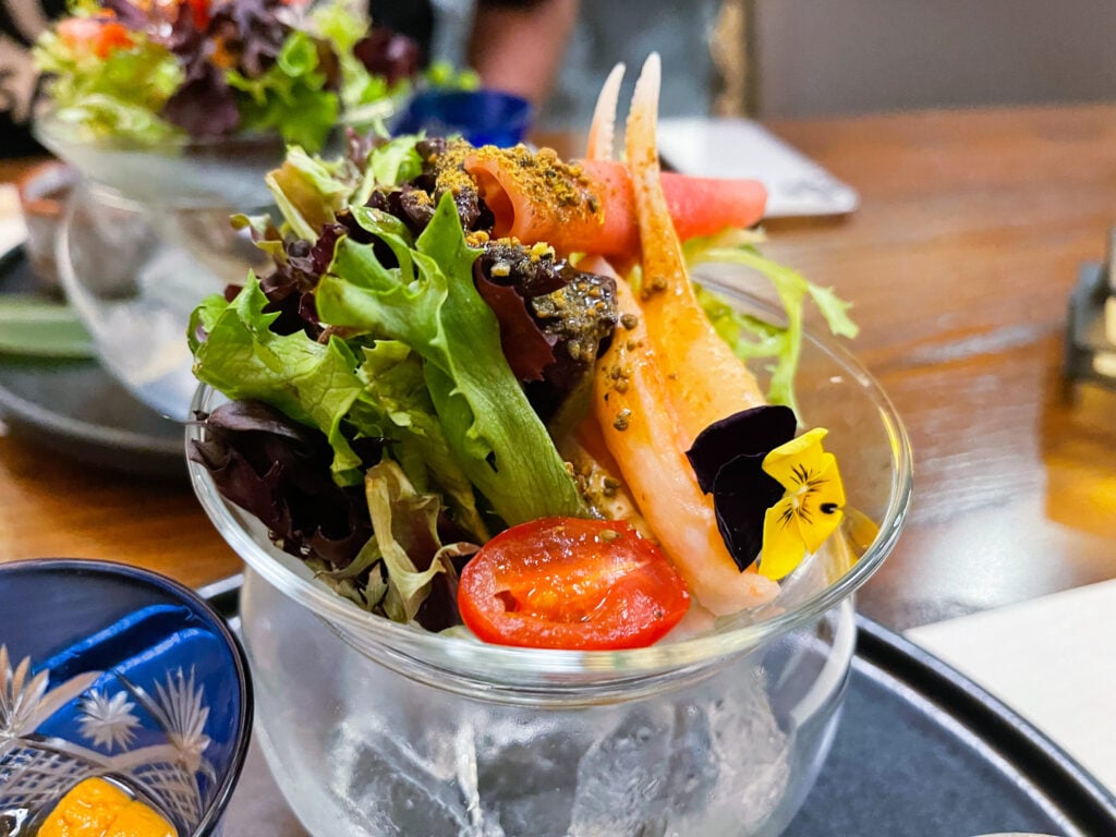 Crab salad at Takumi-Tei - Epcot, Disney World