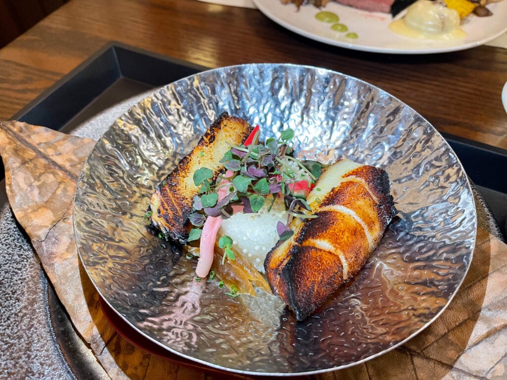 Sea bass entree at Takumi-Tei - Epcot, Disney World