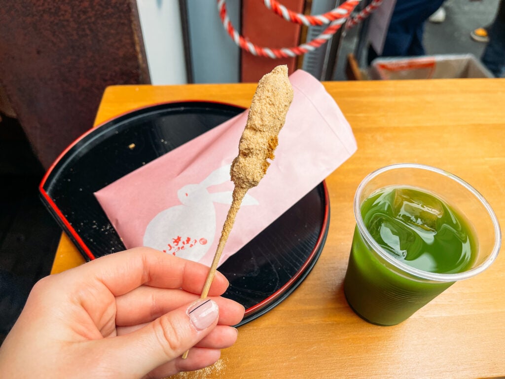 Kinako Dango from Asakusakibidango Azuma in Tokyo, Japan