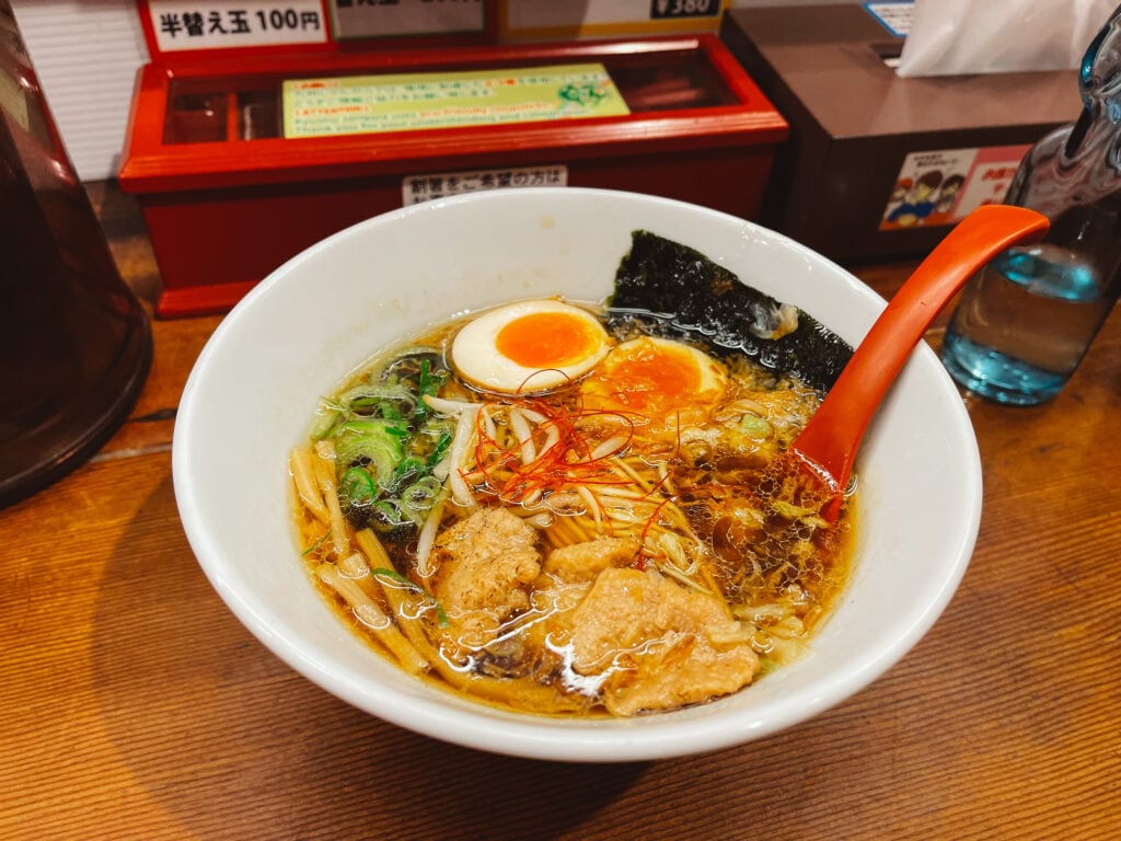 Vegan ramen from Kyushu Jangara in Tokyo, Japan