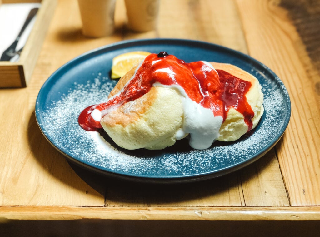 Souffle pancakes from Nakamachi Cafe in Matsumoto, Japan