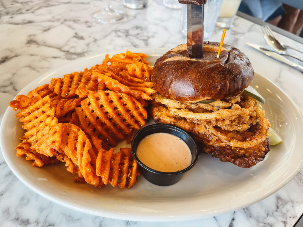 Fried chicken sandwich from the Toasted Yolk Cafe in Sarasota