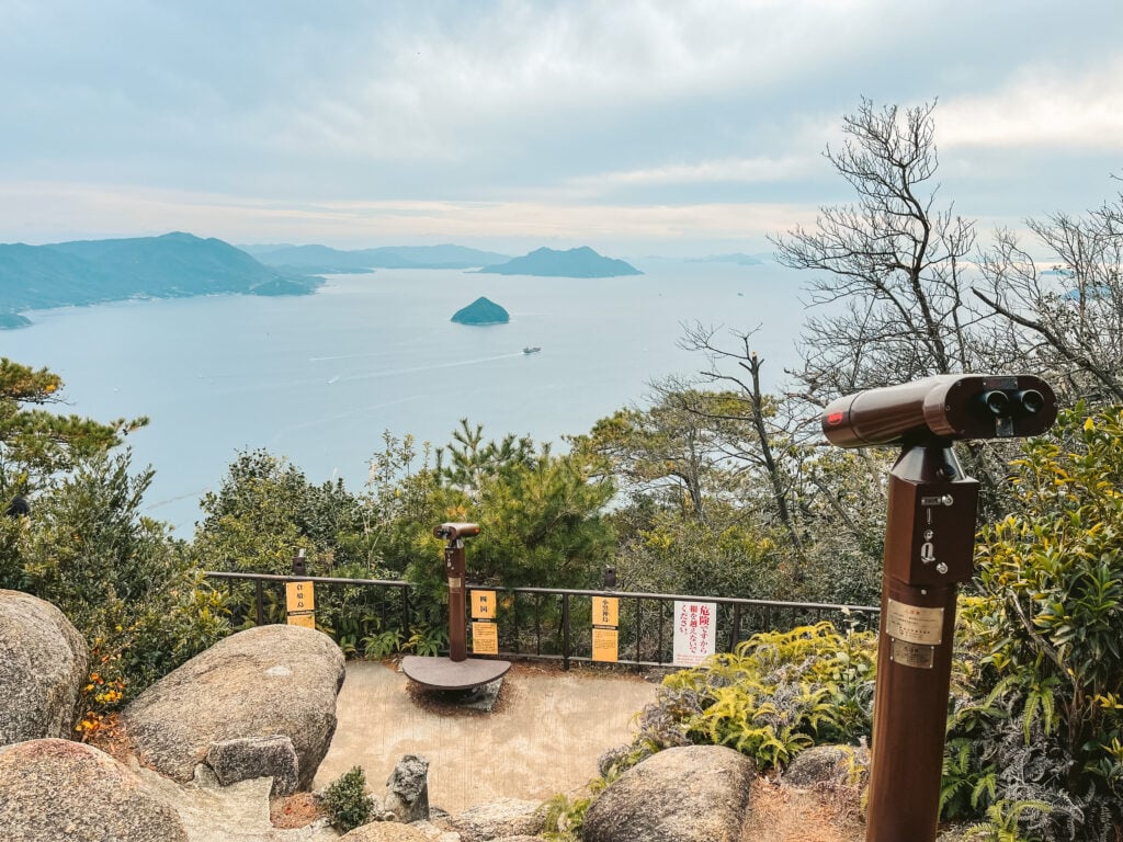 View of Mt. Misen from the Miyajima Ropeway in Japan