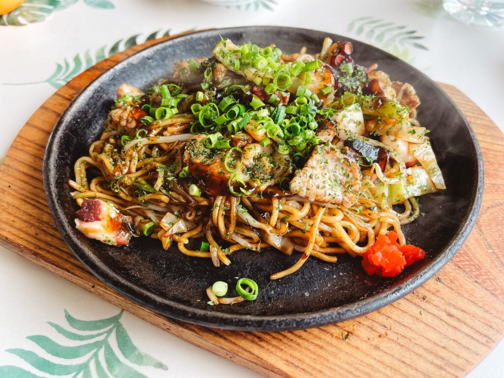 Tako yakisoba from a small stand on Ikuchi Island on the Shimanami Kaido trail