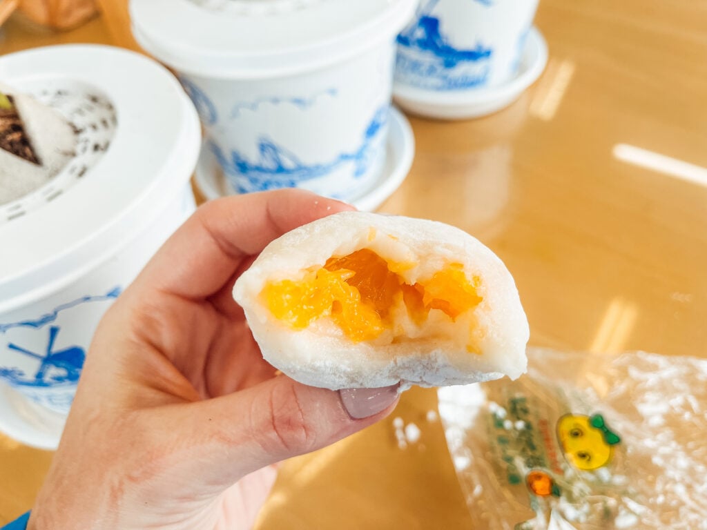 Orange daifuku from Hassakuya rest stop on Shimanami Kaido