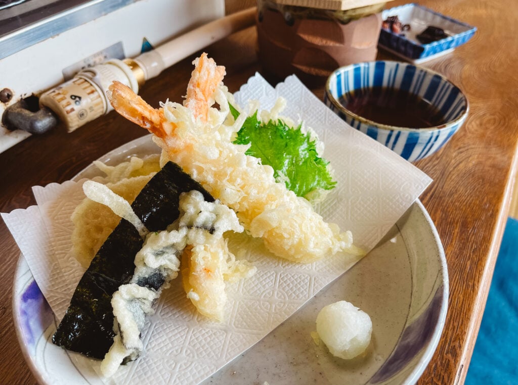 Tempura from Yudofu Kisaki in Kyoto, Japan