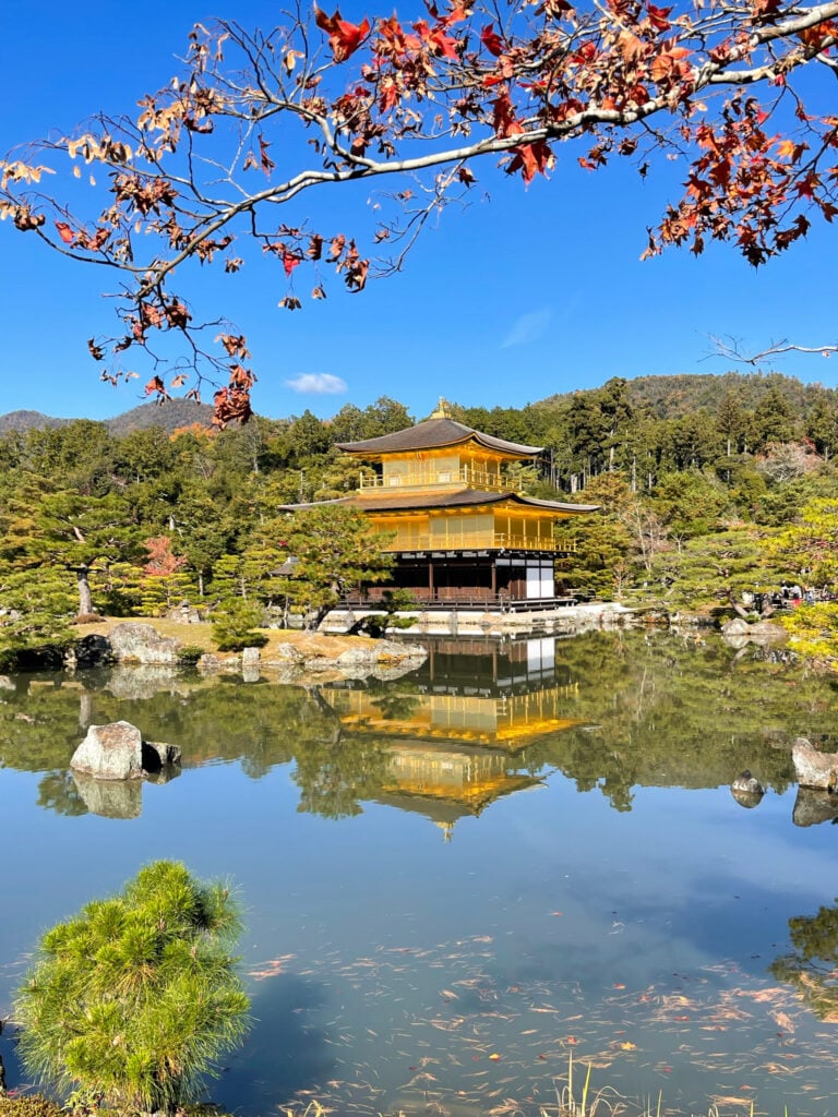 View of Kinkaku-ji Temple (The Golden Temple) in Kyoto