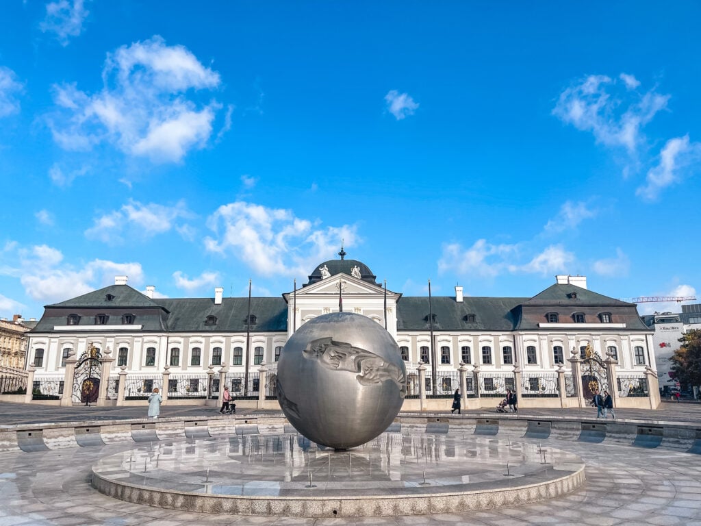 View of Bratislava's Presidential Palace (Grassalkovich Palace).