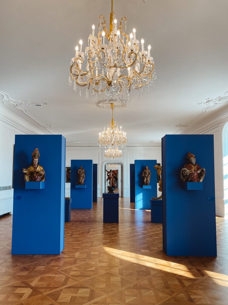 Sculptures in an art gallery in Bratislava Castle