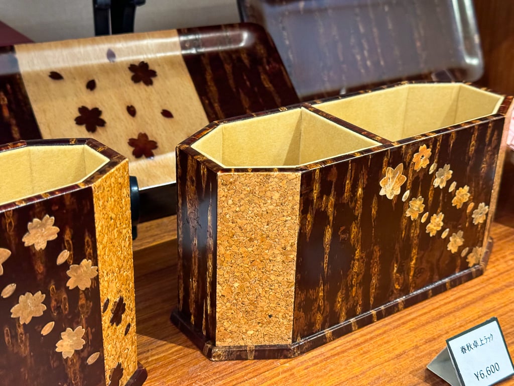 Cherry bark crafts in Kakunodate, Japan