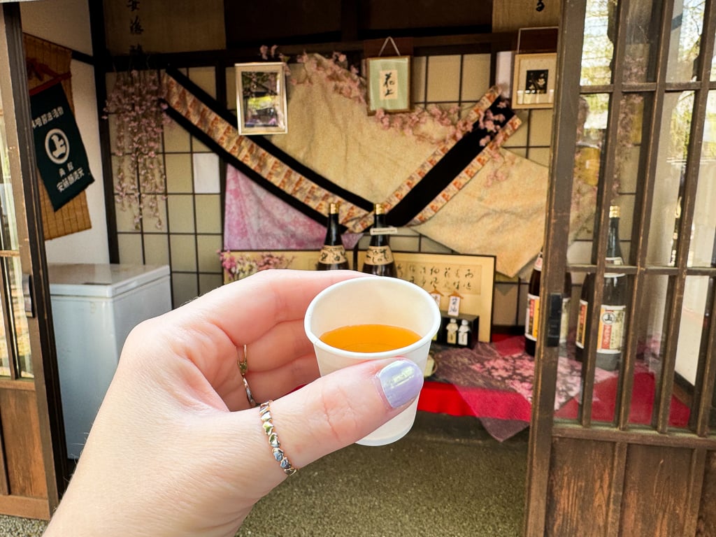Dashi, soup stock, sample from Ando Jyozo, a local shop in Kakunodate, Japan