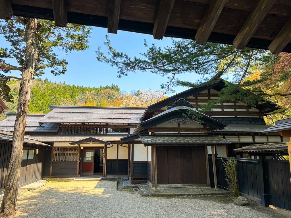 Outside of Iwahashi Samurai House in Kakunodate, Japan