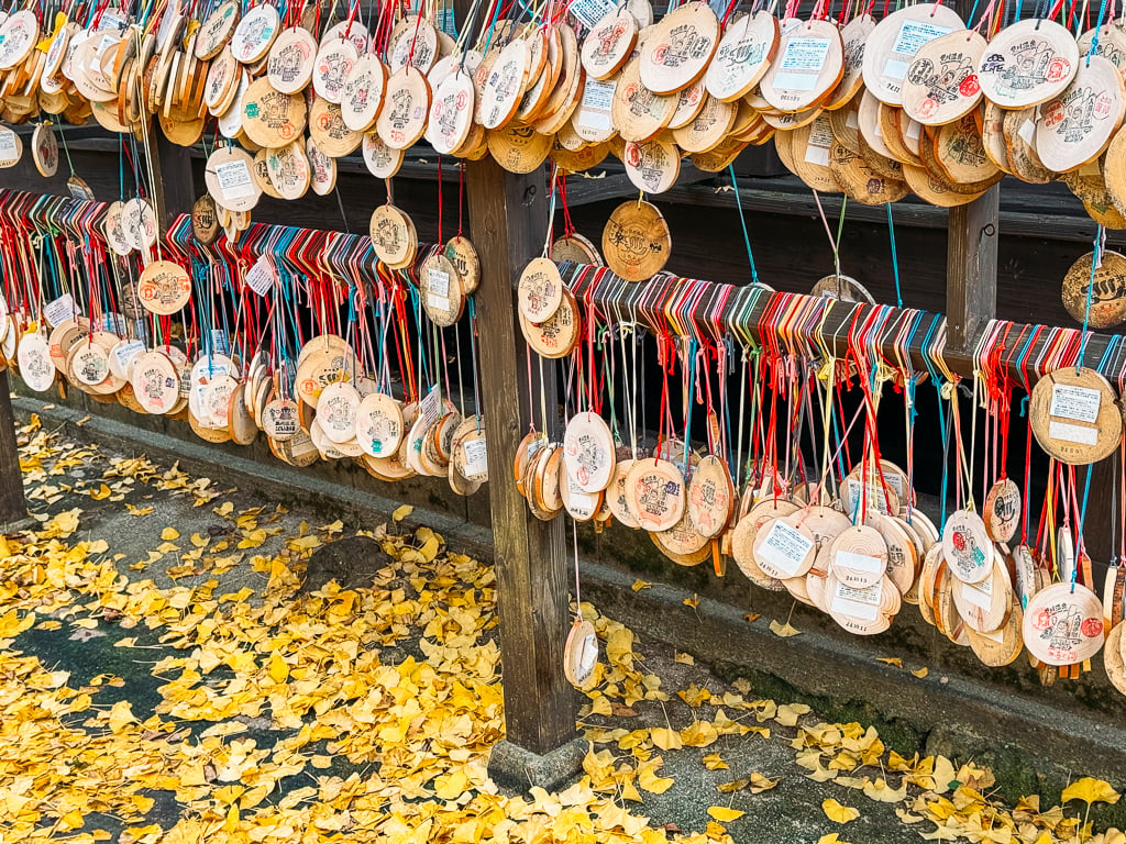 Wishes at Kurokawa Jizosan Temple in Kurokawa Onsen, Japan