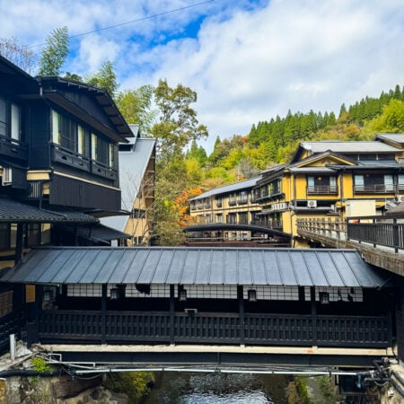 View of the town of Kurokawa Onsen, Japan