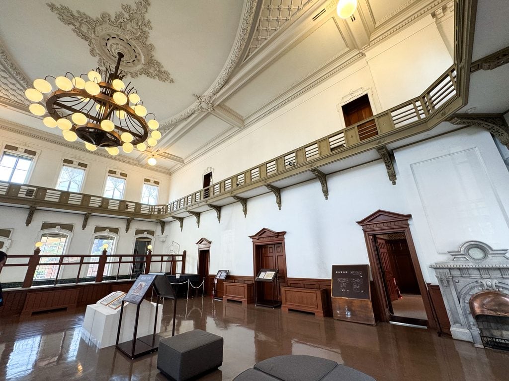 View of the inside of Akarenga-kan Museum in Akita, Japan.