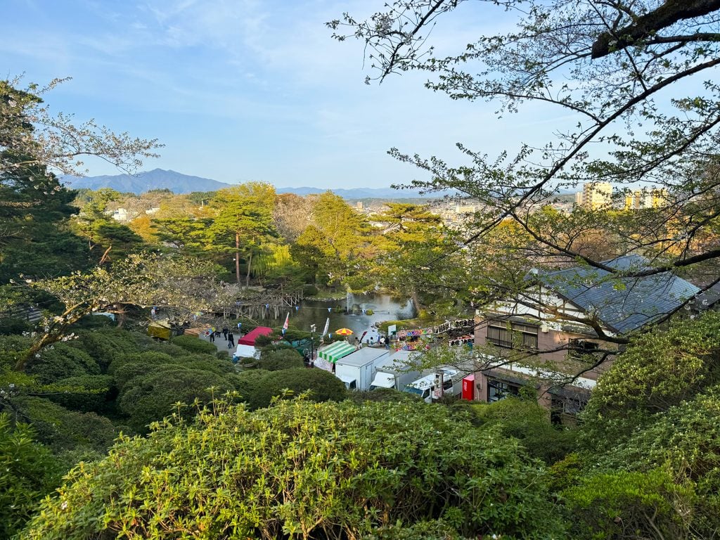 View of Senshu Park in Akita, Japan